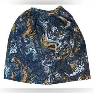 Vintage Tiger Cheetah Skirt Fits XS Small Boho Retro Twee Geek Fun AS IS READ